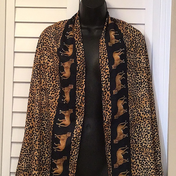 None Accessories - Oversized Leopard Scarf/Wrap